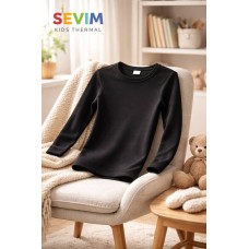Термо кофта Лонгслів для дітей Унісекс Sevim Kids Thermal арт 7078 Чорний