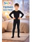 Термо костюм для мальчиков Thermal начес кальсоны лонгслив Sevim Kids арт 7078-7075 Черный