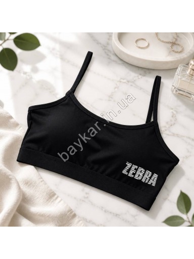 Топы пуш-ап 3шт хлопковые для девочки подростка Baykar арт 7605-139 ZEBRA Микс