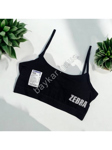 Топы пуш-ап 3шт хлопковые для девочки подростка Baykar арт 7605-139 ZEBRA Микс