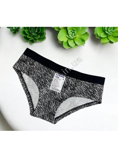 Трусы 3шт хлопковые для девочки подростка Baykar арт 7606-139 ZEBRA Микс