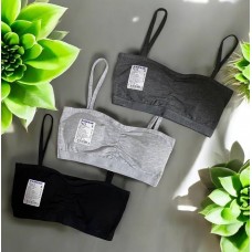 Топи 3шт пуш-ап для дівчинки підлітка бавовняні Baykar арт 7615-99 Мікс SUGAR BOMB