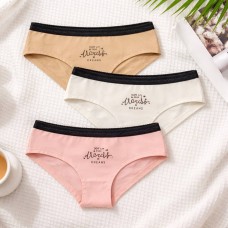 Трусики 3шт для дівчинки підлітка бавовняні зі стразами Baykar арт 7834-99 Мікс