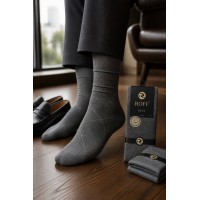 Носки мужские демисезонные р 41-44 Хлопок Roff Silver арт 80000-12020 Серый