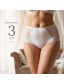 Женские трусы 3 шт кружево полу-шорты хлопок однотонные Baykar арт 8155-01 Белые