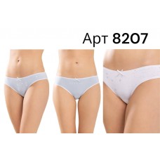 Труси сліп жіночі бавовна Baykar арт 8207 Комплект 3 шт Блакитний мікс