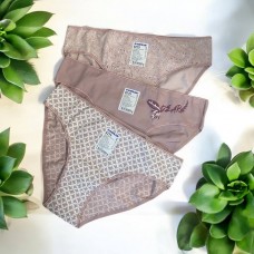 Труси сліп жіночі бавовна Baykar арт 8279 Комплект 3 шт Пудра мікс
