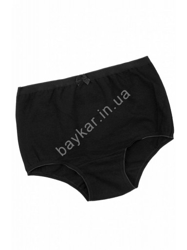 Трусы полу-шорты 3 шт хлопок женские однотонные Baykar арт 8806-02 Черный