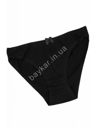 Женские трусы однотонные слипы хлопок Baykar арт 8808-02 Черный