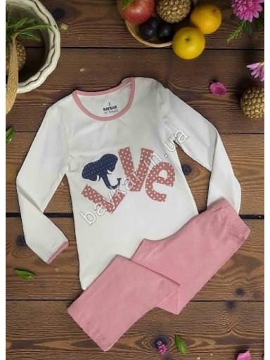 Пижама Love для девочки демисезонная Baykar Арт 9301-202 Тёмно-розовый
