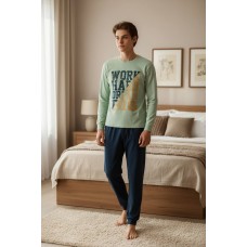 Піжама  підліткова для хлопчика бавовна Baykar Арт 9656-499 Зелена