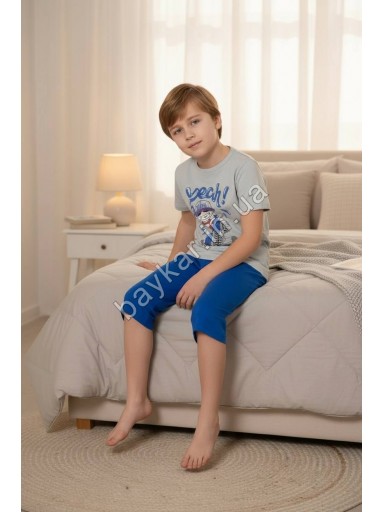 Пижама лето для мальчика Домашний костюм Baykar арт 9671-167 Серый