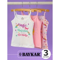 Майка 3шт для девочки Baykar арт 4292 Волшебные пони Майка 3шт для девочки Baykar арт 4292 Волшебные пони