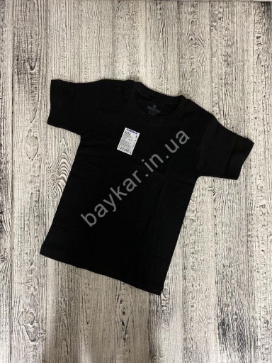 Футболка для хлопчика однотонна 100% бавовна Baykar арт 2222-02 Чорний