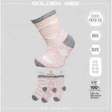 Набір 3 шт бавовняна шкарпеток для новонародженої дівчинки Baykar арт 1612-12