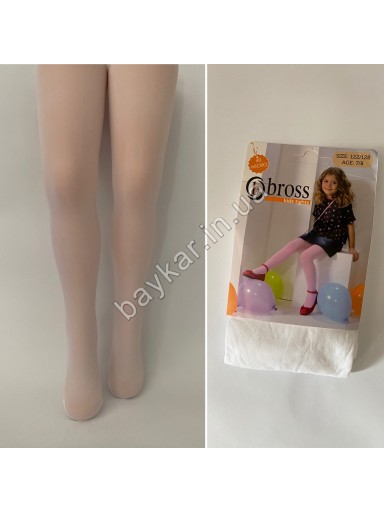 Колготи для дівчинки капронові Bross арт 2389 Білі однотонні