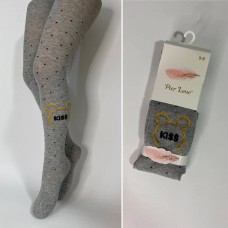 Колготи для дівчинки із стразами Pier Lone Арт 614 сірі