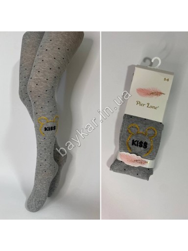 Колготи для дівчинки із стразами Pier Lone Арт 614 сірі