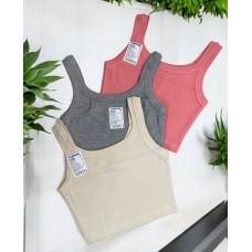 Кроп-топ 3шт бавовняний для дівчинки підлітка Baykar арт 4100-99 Мікс