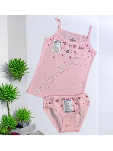 Комплекти 3шт натільної білизни для дівчинок маєчки трусики Baykar арт 4572-5572 Дрібні квіти