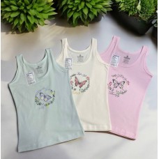 Дитячі майки 3шт для дівчаток бавовна Baykar арт 4852 Метелик