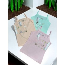 Бавовняні дитячі майки для дівчаток Baykar арт 4862 Комплект 3шт Дівчинка