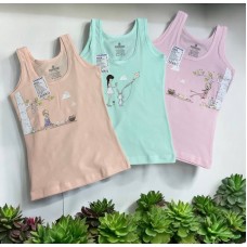 Бавовняні дитячі майки для дівчаток Baykar арт 4864 Комплект 3шт Дівчинка
