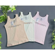 Бавовняні дитячі майки 3шт для дівчаток Baykar арт 4868