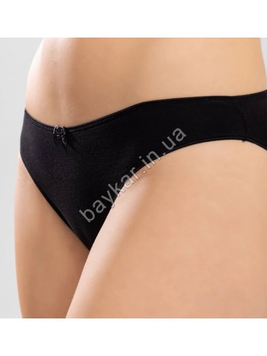 Женские трусы однотонные слипы хлопок Baykar арт 8808-02 Черный